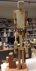 Wrenford Thaffe’s “Running Man” awaiting installation.