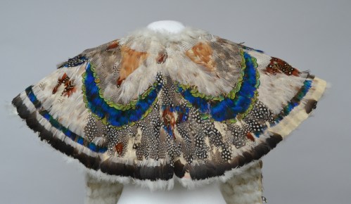 feathered cape back
